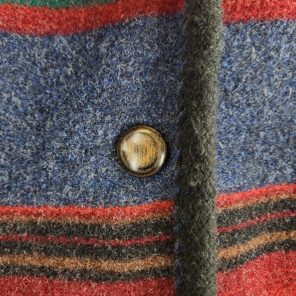 VTG 80’s Woolrich WMNS Blanket Jacket Wool Stripped Aztec Red Western SZ M EUC - Picture 6 of 16
